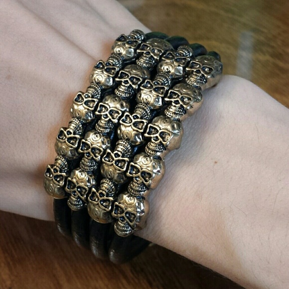 Jewelry - *FINAL SALE* Vegan Gothic Skull Cuff Bracelet